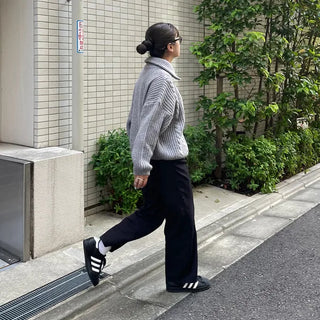 Twist knit zip-up