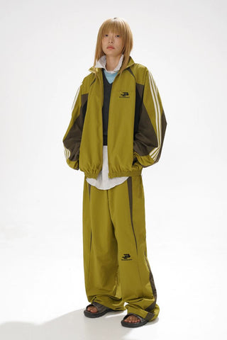 [MASONPRINCE] 90s Color Block Track Jacket & Pants Set