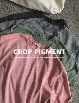 Alma Crop Pigment Short Sleeve T-shirt (10 colors, M~L)