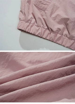 [Monterest] Water-Resistant Contrast Collar Zip Jacket