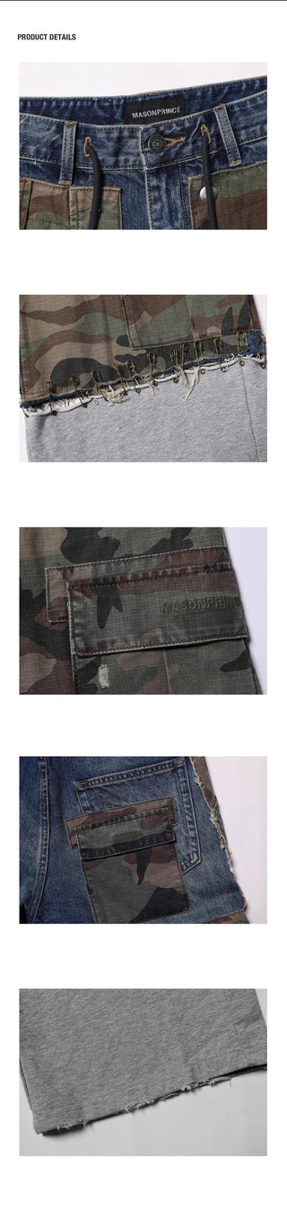 [MASONPRINCE] Remake Layered Camouflage Jeans