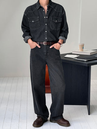 Toffee Western Denim Shirt