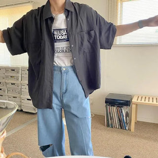 Loose-fit summer half shirt