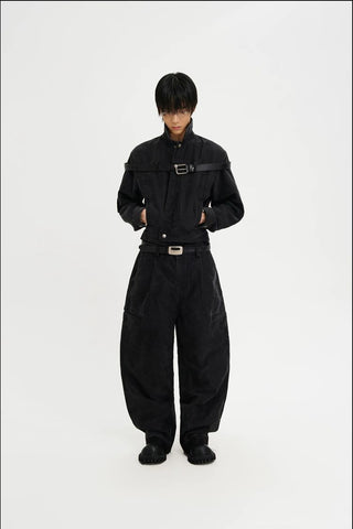 [MASONPRINCE] Washed Cotton Work Jacket & Pants Set