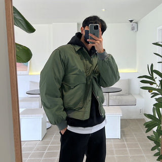 Collared Short Padded Field Jacket (3 colors)