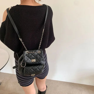 Quilted Chain Mini Backpack