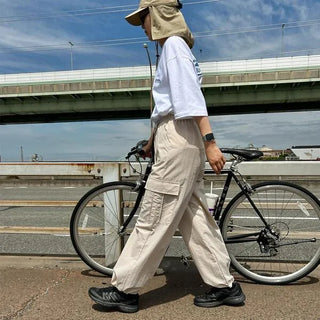 Casual nylon cargo pants