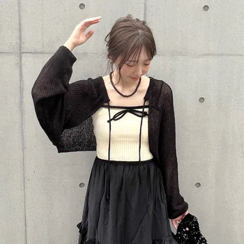 Ribbon strap bolero
