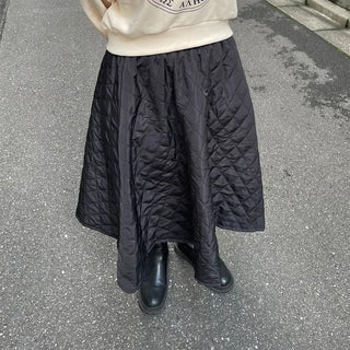 Quilted long skirt