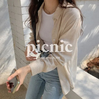 Linen shirt blouse