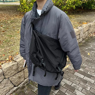 Oversized nylon sling bag