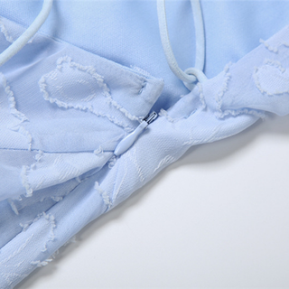 Square neck zip-up self tie spaghetti strap maxi dress