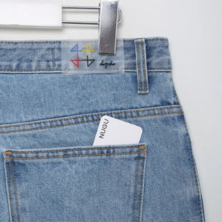 Wide denim pants