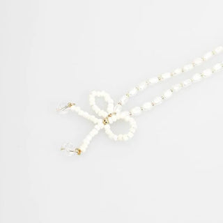 Pearl ribbon necklace
