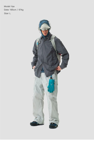 [Monterest] Water Repellent Lightweight Snap Shirt