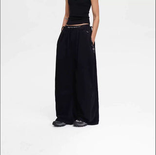 [MASONPRINCE] Washed Wide Leg Sweatpants with Metal Charms