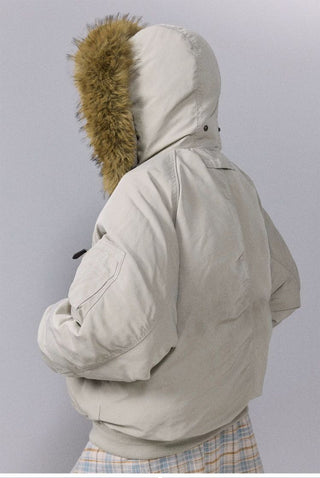[Monterest] N2B Hooded Down Jacket with Fur Trim