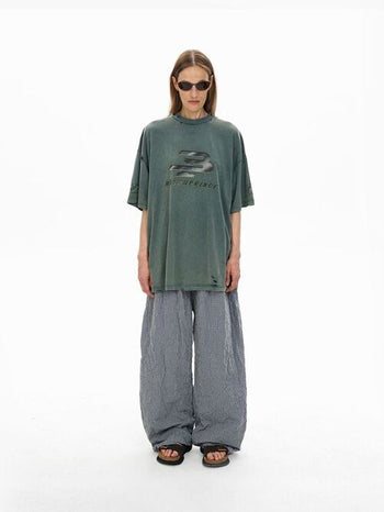 [MASONPRINCE] Distressed Loose Logo T-shirt