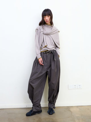 [NeverSeez] High-neck Color-block Knit Sweater