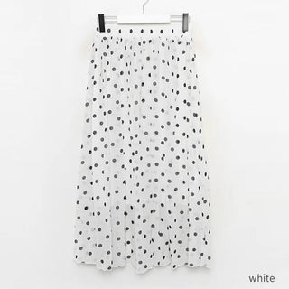 Polka dot long skirt