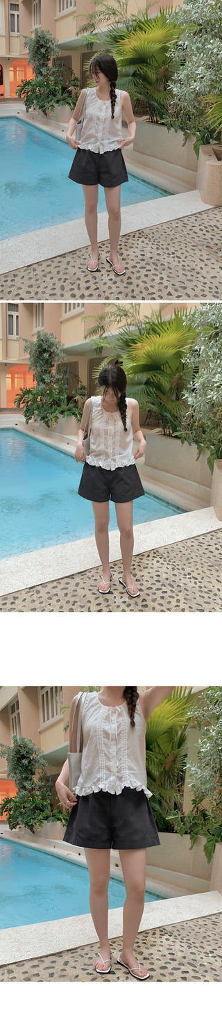 Pigmented elastic waist pants - 5 colors