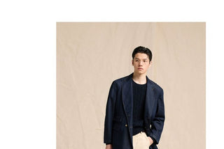 [CULTUM] Lyocell Denim Double-Breasted Blazer