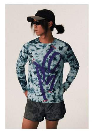 [CONP] Graffiti Logo Tie-Dye Long Sleeve Tee