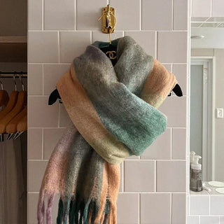 Colorful checkered scarf