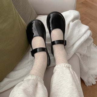 0422 Velcro Button Mary Jane Loafers (3 colors)