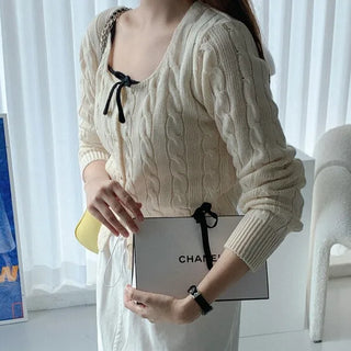 Cable cardigan