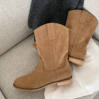 Suede mid-calf boots (2 colors)