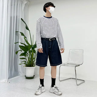 studio short denim pants