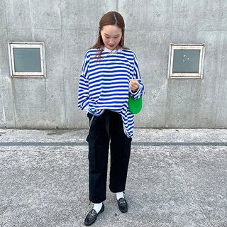 Striped oversized t