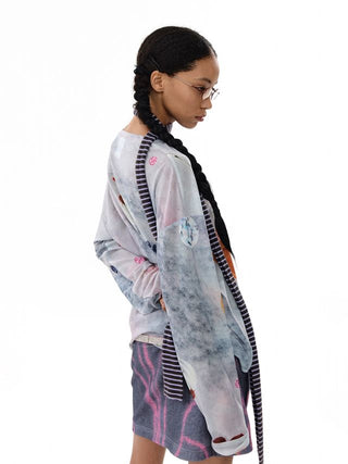 CONP Mesh Graphic Long Sleeve (White)