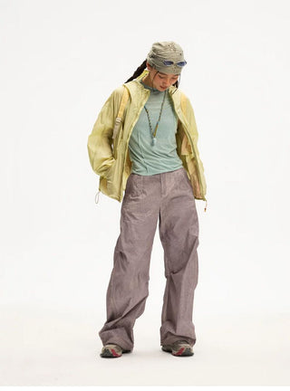 [Monterest] UPF50+ Washed Pleated Wide Pants