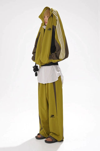 [MASONPRINCE] 90s Color Block Track Jacket & Pants Set