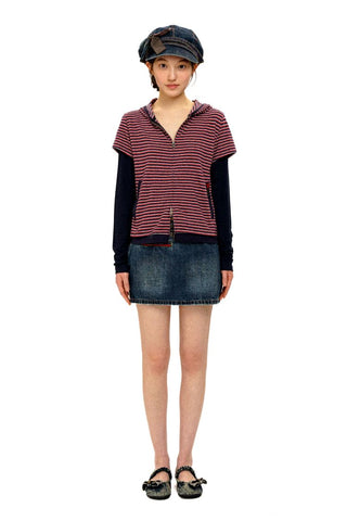 [Moromoro2] Washed Denim Fringe  Collection