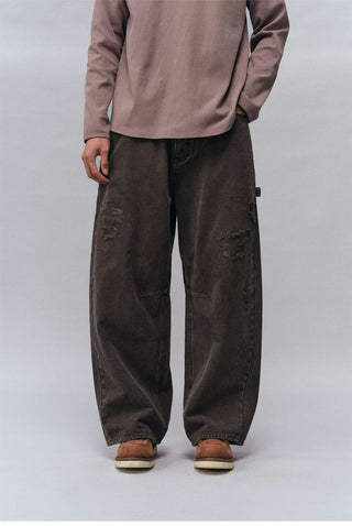 [Monterest] Distressed Washed Cotton Work Pants