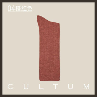[CULTUM] Striped Mercerized Cotton Business Crew Socks
