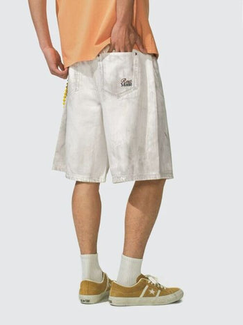 [Monterest] Paint Splatter Distressed Denim Shorts