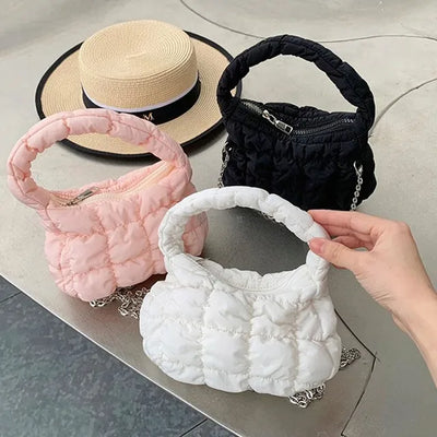 Twoyou Quilted Chain Mini Tote Bag