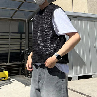 minette fishnet vest