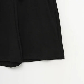 Sweat-weight elastic waist shorts