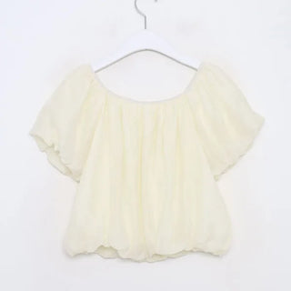 Chiffon shirred blouse