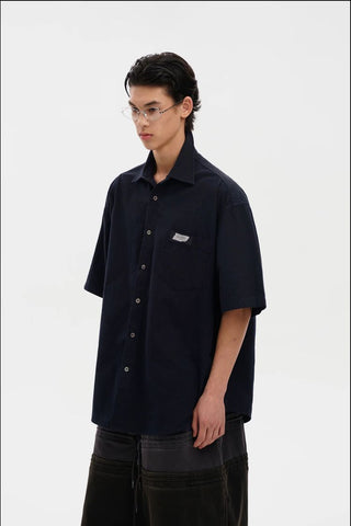[MASONPRINCE] Pima Cotton Blend Short Sleeve Shirt