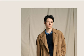 [CULTUM] Faux Suede Trench Coat
