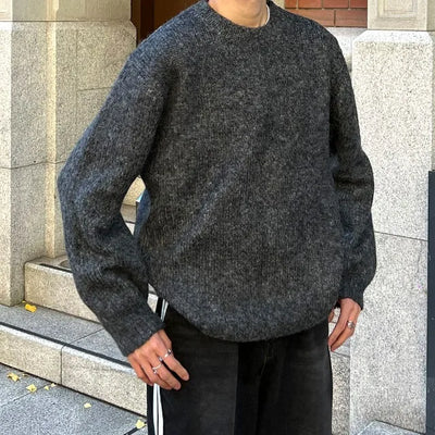 Wool-blend color round knit