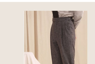 [CULTUM] Neapolitan Double Pleat Wool Blend Trousers