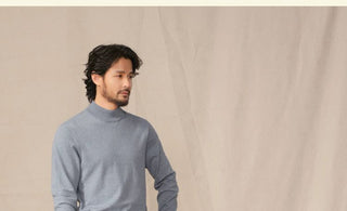 [CULTUM] Cashmere Blend Mock Neck Sweater