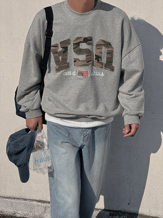 USA Camo Damaged Sweatshirt